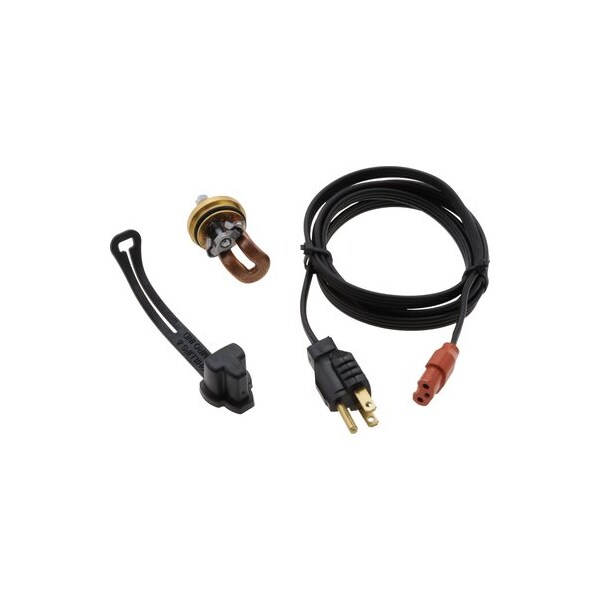Engine Heater - 400W 120V, 30Mm Plug, Brass Adapter Ford, Perkins